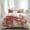 Red, variant on Ocean Blue Octopus Set of 4 Bedding Quilt Covers, Coastal Anchor Sea Boat Retro World Map 4-Piece Bed Sheet Set with Extra Soft Bed Sheets Quilt Cover Pillowcase, Full