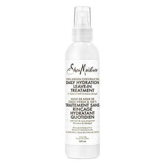 SheaMoisture 100% Virgin Coconut Oil Leave-in Conditioner Treatment for All Hair Types 100% Extra Virgin Coconut Oil Silicone Free Conditioner 8 oz