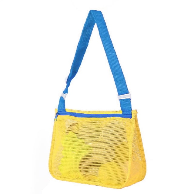 Bolsa de almacenamiento de juguetes para niños, bolsa de playa de viaje, bolsa de red de playa con perspectiva hueca, bolso de hombro