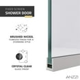 thumbnail image 6 of Screen Series Frameless Glass Shower Screen Shower Door in Brushed Nickel, 6 of 8