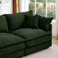 thumbnail image 4 of 102" Modern Modular Sectional Sofa Couch with Movable Ottoman. L Shaped 3-Seater Comfy Chenille Cloud Sleeper Sofa Couches with Deep Seat for Living Room, Apartment, Easy Assembly, Green, 4 of 8