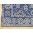 thumbnail image 5 of EORC Blue Hand-Tufted Wool Traditional Overdyed Rug, 5' x 8', 5 of 5