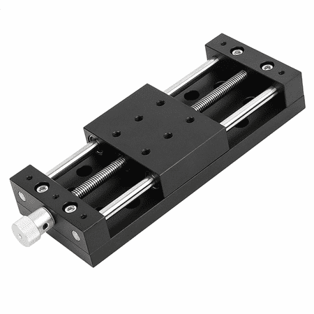 

X single axis displacement table 80B-DB150-Sliver Manual Linear Stage Translation Displacement Platform Station 80x60mm Platform Size