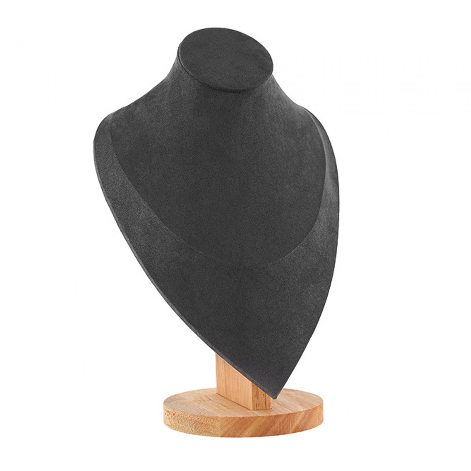 Jewelry Display Mannequin Bust Chain Bust Stand Scratchproof with Base Model Necklace Display Stand for Retail Stores Dresser 12.6x18x28cm