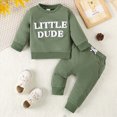 thumbnail image 2 of TOWED22 Toddler Baby Boy Outfit Fall Winter Boy Clothes Long Sleeve Cute Print Sweatshirts Pants Outfits, 2 of 9