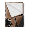 thumbnail image 2 of Jazz Soft Flannel Fleece Throw Blanket, Musicans Singing Woman and Piano Saxophone Player Men, Cozy Plush for Indoor and Outdoor Use, 70" x 90", Charcoal Grey Umber, by Ambesonne, 2 of 5