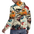 thumbnail image 6 of Fotbe Men's Hoodie with Retro American Eagle Pattern - Kangaroo Pocket Pullover Hooded Sweatshirt, Perfect for Daily Wear, Travel, and Home-4X-Large, 6 of 7