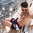 thumbnail image 2 of luoweisi Men's Beach Shorts Quick Dry Swim Trunks with Mesh Lining Couple Skulls L, 2 of 5