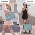 thumbnail image 6 of Large Capacity Tote Bag,Teal Paisley Pattern Handbag Fashion Luxury Tote Bag,15.7"x13"x 5.1" Inches,Laptop Compatible, 6 of 6
