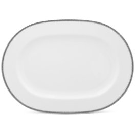 Clear Glass Narrow Rectangular Platter, Set of