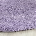 thumbnail image 4 of SAFAVIEH California Plush Solid Shag Area Rug, Lilac, 6'7" x 6'7" Round - Modern Design, Lilac, Non-Shedding & Easy Cleaning, Ultra Plush Thick Pile, Ideal for Living Room, Bedroom, 4 of 12