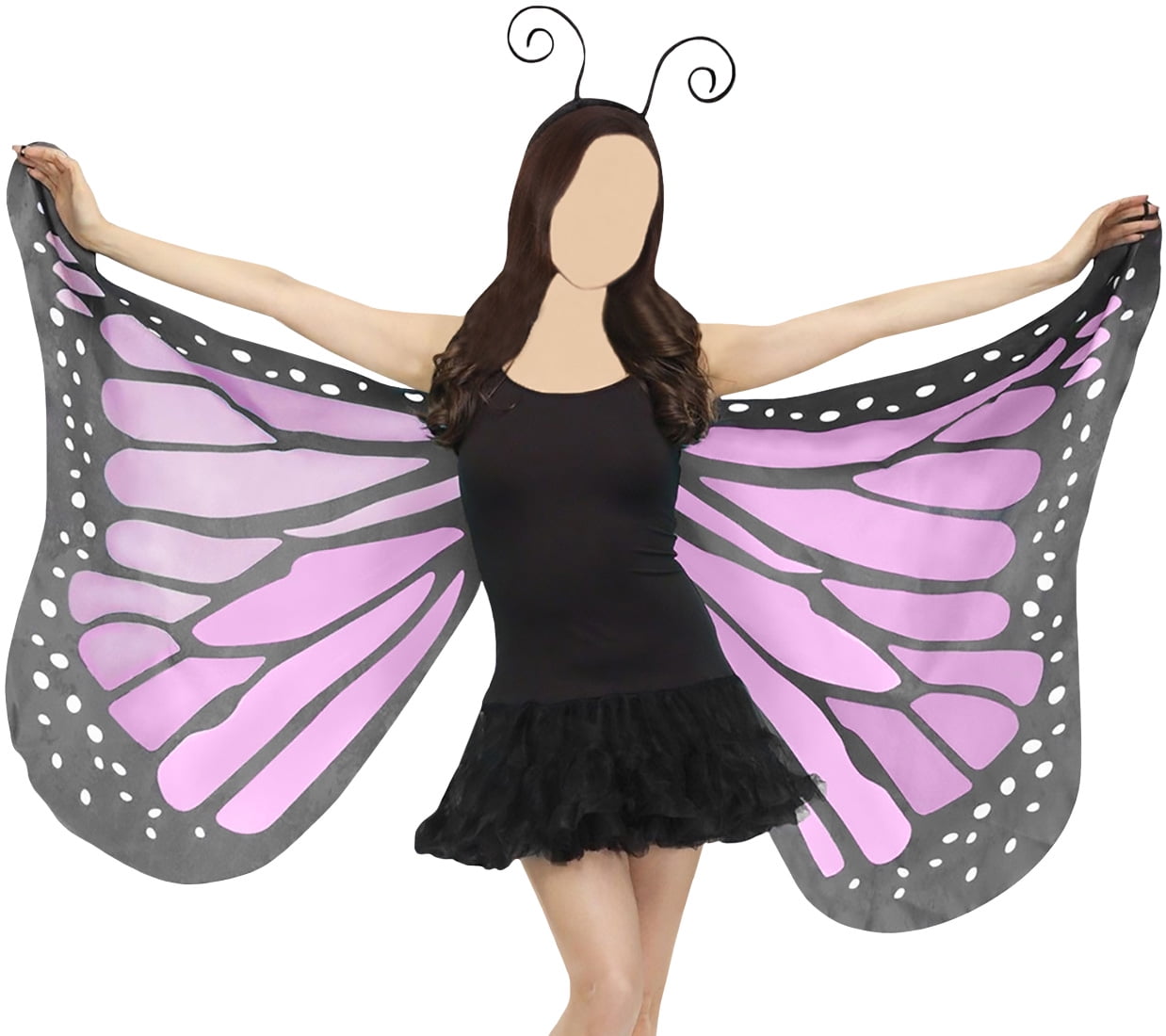 Beautiful Butterfly Wings Fabric Soft Blue Purple Orange Bug Antenna