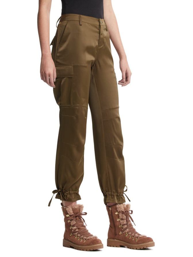 satin utility pants