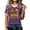 Purple #59, variant on Evdexr Women's 250th Anniversary Usa T Shirt 4th Of July V Neck Shirts Patriotic Short Sleeve Stars and Stripes Tops 1776 2026 Red Blue and White Lightweight Tees Orange XL