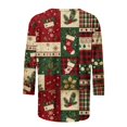 thumbnail image 5 of Oksale Plus Size Christmas Tops for Women 3/4 Sleeve Soft Lightweight Crewneck Tees Santa Claus Graphic Tshirts Fall Fashion Tees Multicolor 2XL, 5 of 5