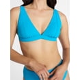 thumbnail image 4 of Time and Tru Women's and Women's Plus Ribbed Tall Triangle Bikini Top, Sizes XS-3X, 4 of 5