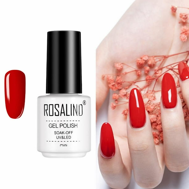 de uñas Soak Off Light 7ml Herramientas a prueba de agua brillante para salones de manicura y decoración de - rojo Baoblaze Esmalte de uñas de gel