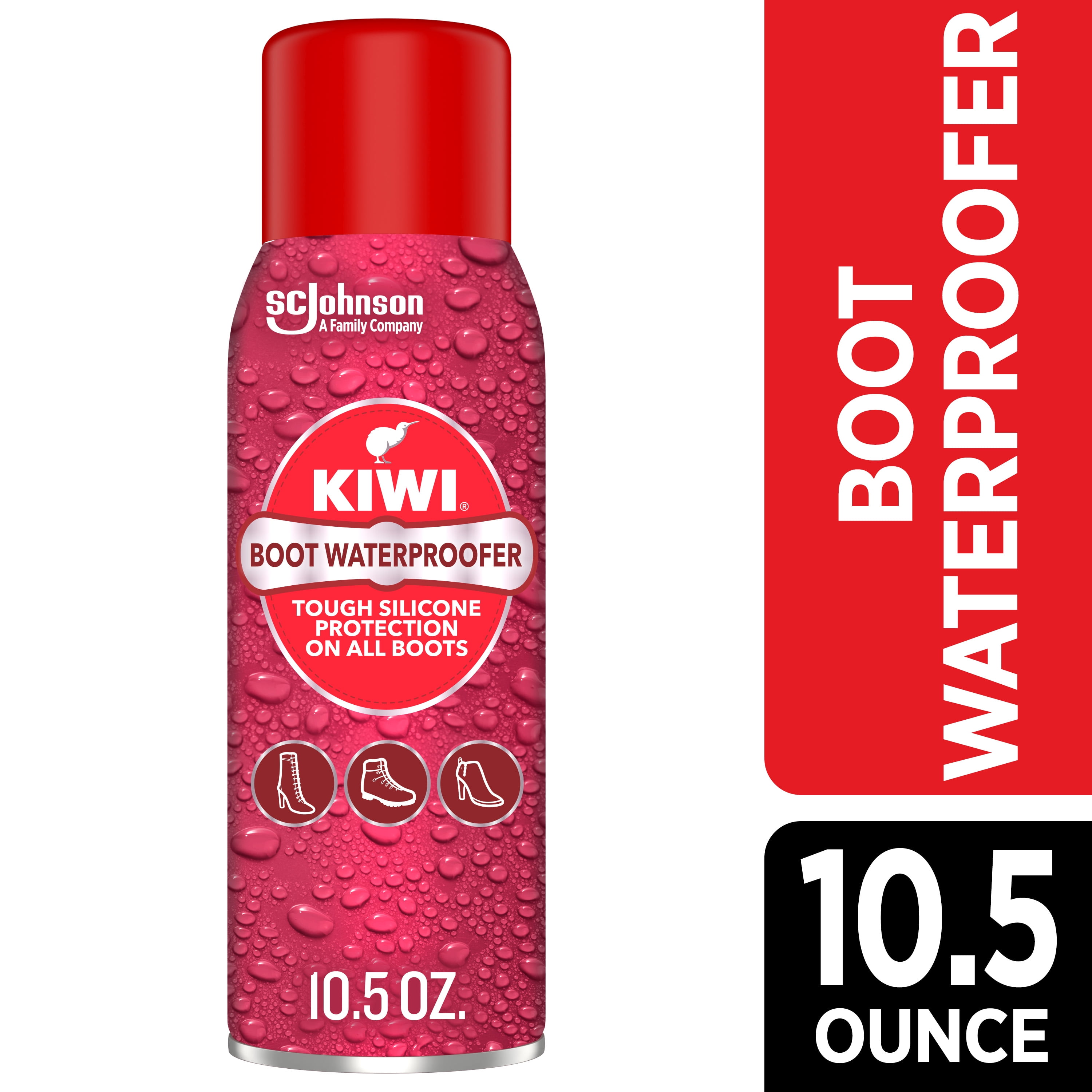 KIWI Boot Waterproofer Tough Silicone Waterproof Spray for Boots (1 Aerosol), 10.5 oz