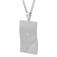 thumbnail image 2 of Mens Silver-Tone Stainless Steel The Lord's Prayer Curved Dog Tag Pendant Necklace, 2 of 5