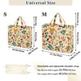 thumbnail image 2 of FORMRS Womens Corduroy Tote Bag Crossbody Shoulder Handbag with Pocket, Beige Retro Leaves, 2 of 7