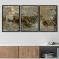 thumbnail image 3 of wall26 Framed Canvas Print Wall Art Set Brown &amp; Gray Grunge Paint Strokes Abstract Shapes Illustrations Modern Art Bohemian Multicolor Ultra for Living Room, Bedroom, Office - 24"x36"x3, 3 of 5
