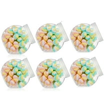 6 Sets Clear Candy Cans with Sealed Lid,Mini Acrylic Kitchen Storage Holder,Nut Cookie Container,Plastic Tea Pot,Waterproof Sealed Jars,for Party Bar Table Candy Buffet (250ml)