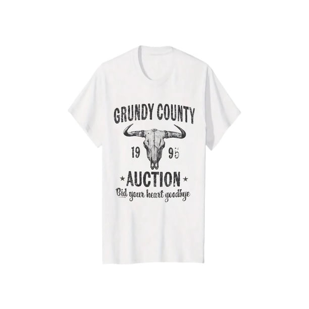 unisex Retro Concert Tee – Grundy County Cotton Shirt with Bold 90s Design