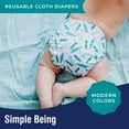 thumbnail image 4 of Simple Being Reusable Waterproof Eco-Friendly Microfibre Pocket Cloth Baby Diaper, Multi-color, 6 Pack, 4 of 8