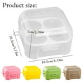 thumbnail image 3 of Egg Holder for Fridge, 4 Grid Egg Organizer for Refrigerator, Portable Egg Tray with Lid, Durable Reusable Egg Storage Container Egg Carrier with Safety Buckle, 1Pc, Multicolor(Clear,4.1x4.1x2.7"), 3 of 9