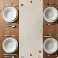 thumbnail image 6 of Valentine's Day Table Runner - 120 Inch Long, Kitchen Dining Table Runner Dresser Scarves, Pink Love Balloons Trees Truck Plaid Beige Farmhouse Decor for Coffee Tables Wedding Party Banquet, 6 of 8