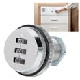 thumbnail image 4 of Zinc Alloy 3?Digit Combination Cabinet Lock，Anti-Theft Password Cabinet Locks Home Security Supplies for Drawers Drawer Wardrobe (Silver) Cabinet Lock Combination Spptty Como se muestra en la descripción, 4 of 7