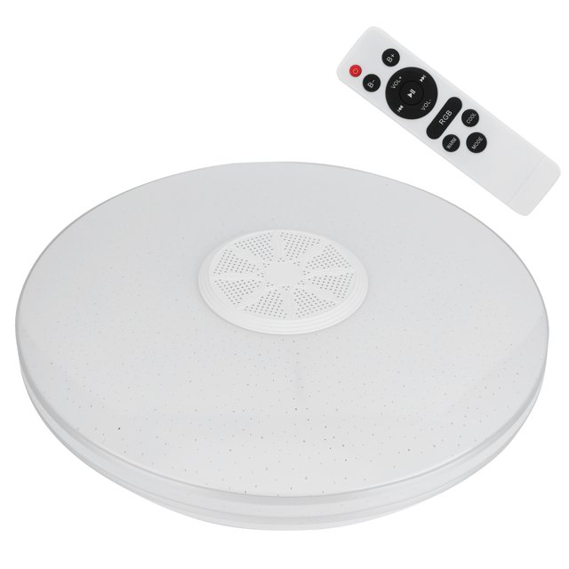 Lámpara de techo de música redonda de 36 W Luz que cambia de color RGB con control remoto para Bluetooth 180-265 V