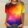 thumbnail image 5 of YOZGXEG Going Out Tops For Women Loose Round Neck Short Sleeve T Shirt Women Soft Polyester Spandex Casual Graphic Print Top Yellow S-3Xl, 5 of 5