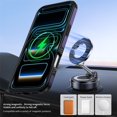 thumbnail image 4 of For iPhone 18 Pro Max Phone Case Magnetic 360° Rotating Holder Drop Protector Cover,Dark purple,For iPhone 18 Pro Max, 4 of 9