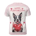 thumbnail image 2 of Happy Valentine's Day Boston Terrier Brings Love Heart All Over Print 3D Shirt Unisex Merch Gentleman Dog Lover Gifts - 02028, 2 of 6
