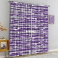 thumbnail image 4 of Purple and Grey Blackout Curtains, Abstract Ombre Stripe Rod Pocket Curtains, Do Not Fade Pattern Clear Window Treatments for Living Room Bedroom Kitchen Dining Room Kid Room Balcony-W42xL63in, 4 of 6