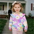 thumbnail image 3 of DISNIMO Daisy Printed Pullover for Girls Crewneck T-Shirts Long Sleeve Sweatshirt Cozy Sweater Fall Winter Clothes 2-3 Years, 3 of 7