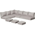 thumbnail image 2 of AECOJOY Outdoor Cushions, 4 inch Patio Cushions for Outdoor Furniture, Replacement Cushions Fits 7-Seats Sectional Rattan Conversation Set, Splashproof, Memory Foam Cushions and Covers in Light Grey, 2 of 7