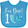 thumbnail image 3 of Inktastic 1st Birthday Mermaid Party Girls Baby Bib, 3 of 4