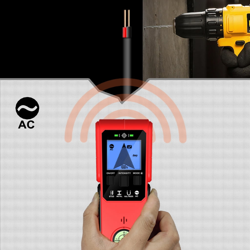 Multifunction Handheld Wall Detector With High Sensitivity Sensors for Metal Cable Wood Efficient Home Renovations Tasks