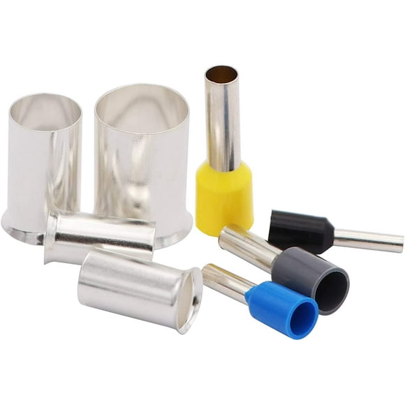 Ruikarhop 440pcs AWG (2/0 1/0 2 4 10 12 14 16) Wire Ferrules Kits Crimp Terminal Connector Sleeves