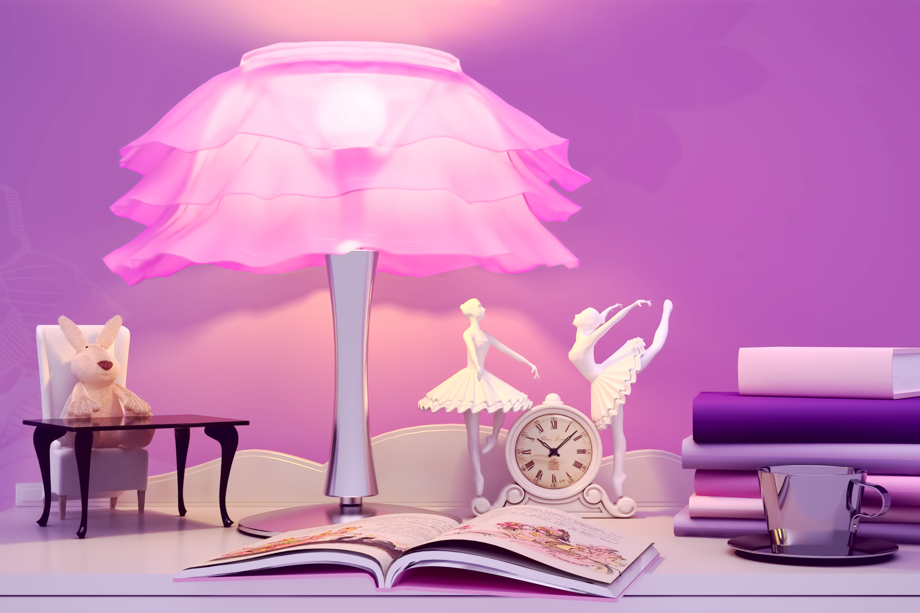 Great Value LED Light Bulb, 9W (60W Equivalent) A19 Lamp E26 Medium Base, Non-Dimmable, Pink, 2-Pack