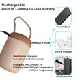 thumbnail image 5 of Luz de noche portátil para niños, lámpara de noche recargable, linterna portátil con regulación continua, iluminación de 360°, lámpara de mesa que cuida los ojos, luz cálida de 3000 K, perfecta para, 5 of 5
