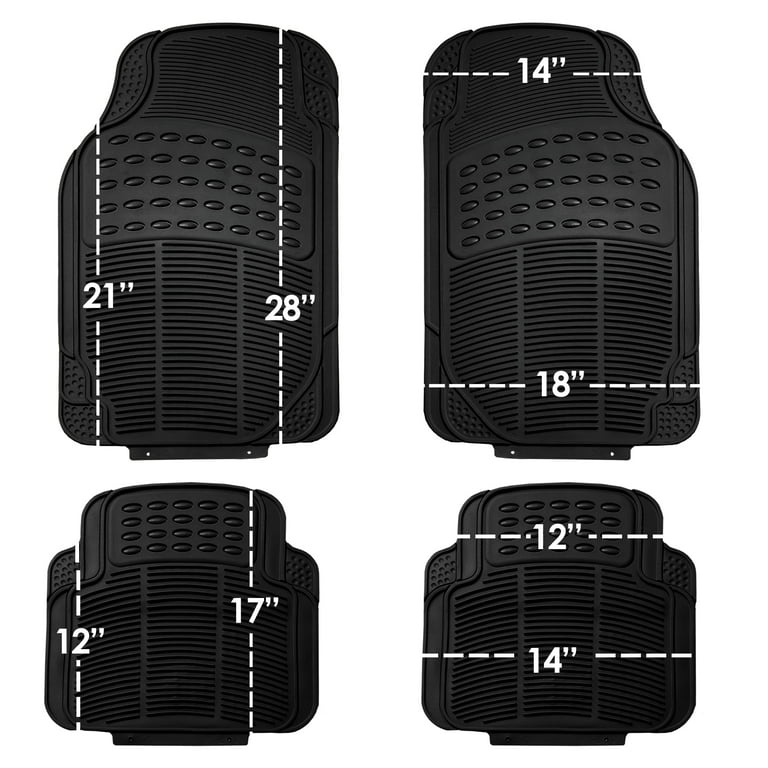 FH Group Universal Rubber Floor Mats & Cargo Liner, 5-Piece photo 4