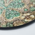 thumbnail image 3 of Black White Check Shamrock Suncatcher Stained Glass Style UV Printed Glass Irish Gift Round, 3 of 8