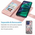 thumbnail image 5 of Wallet Case for Moto G Stylus 5G 2025 Wallet Case ,[9 Card Slots] Luxury PU Leather Credit Holder Carrying Folio Flip [Detachable] Kickstand Magnetic Phone Cover & Lanyard [Marble], 5 of 6