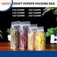 thumbnail image 2 of 50 piezas/lote de bolsas de plástico transparentes con cierre hermético y resellables, bolsas verticales reutilizables para envasar alimentos, bolsas para almacenar frutos secos y dulces, 2 of 5