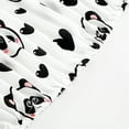 thumbnail image 6 of Chezmoi Collection 4-Piece Kids/Teens Panda Love Sheet Set - Soft Microfiber Black White Girls Printed Love Panda Hearts Whimsical Fun Kids Sheets, Queen Size, 6 of 9