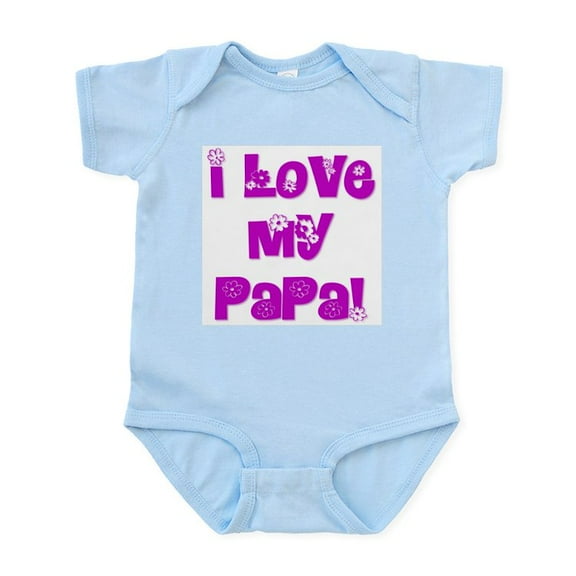 CafePress - I Love My Papa Infant Bodysuit - Baby Light Bodysuit, Size Newborn - 24 Months