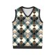 thumbnail image 3 of Camiseta sin mangas con cuello en V para hombre, estilo informal, con estampado vintage, permeable al trabajo y cuello en V., 3 of 5